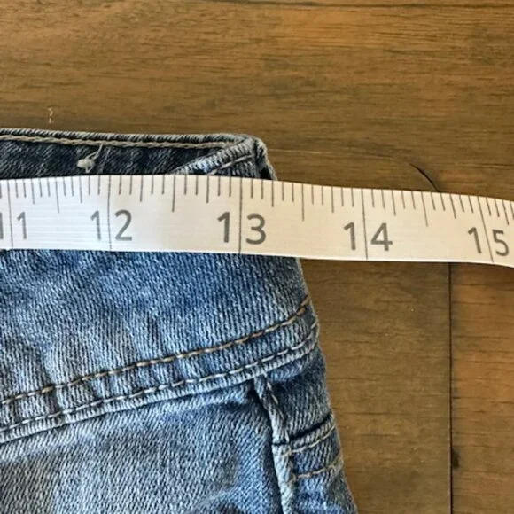 Mudd Light Denim Patchwork Jean Short   8462 - Picture 6 of 8